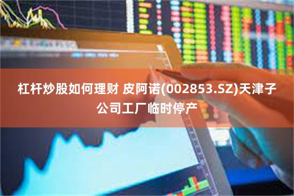 杠杆炒股如何理财 皮阿诺(002853.SZ)天津子公司工厂临时停产